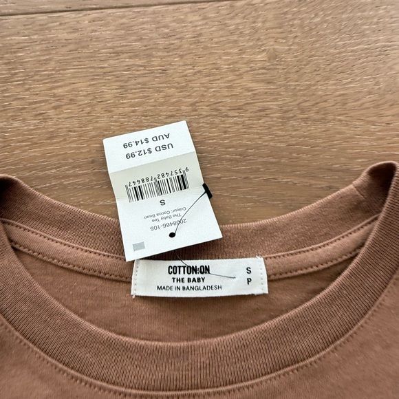 Cotton On Brown Cropped Crewneck Tee - Picture 2 of 2